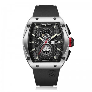 Alexandre Christie AC 6608 Silver Black MCRTBBA